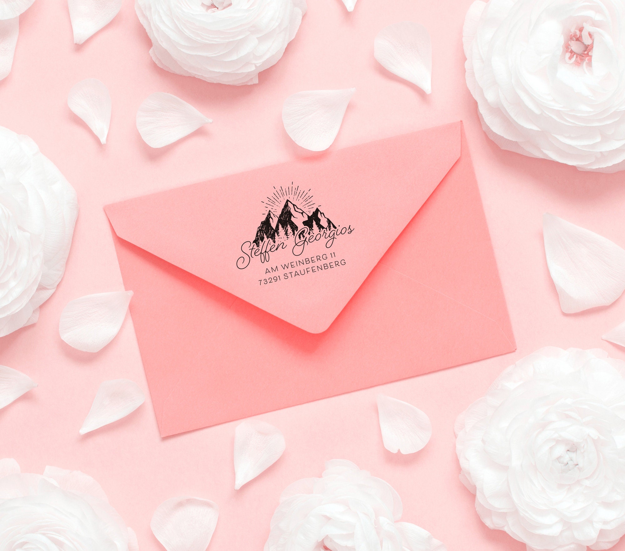 Personalized Stamp Address Wooden Stamp Family Stamp Gift Etsy