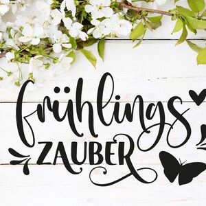 Sticker &quot;Spring Magic&quot; Window Image Decal Spring Vinyl Sticker Sticker Window Sticker Door Sticker Glass Sticker Wreath Boho Easter