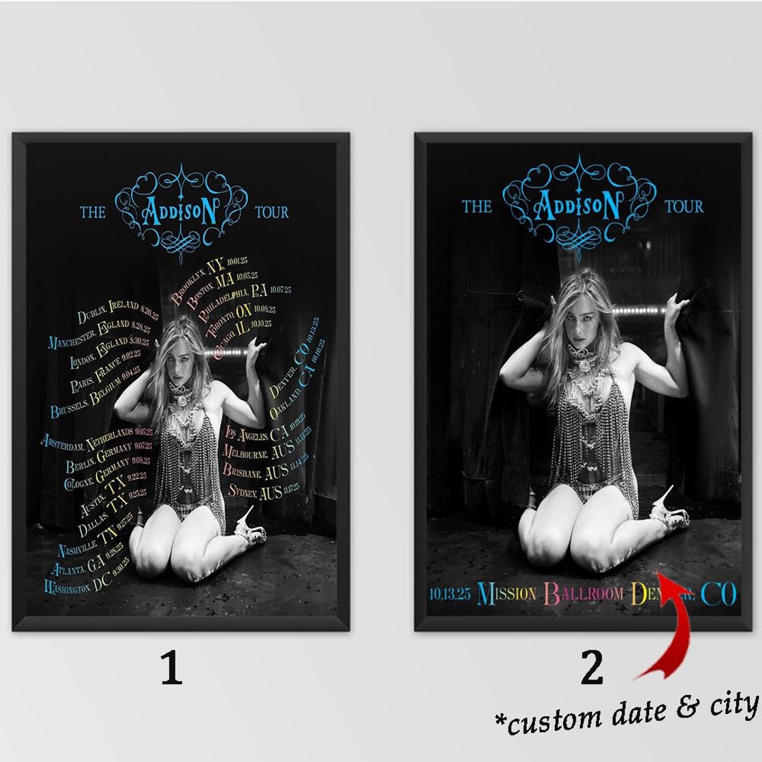 Custom Poster - Addison Rae 2025 Tour Poster - Etsy