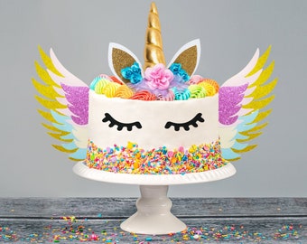 Unicorn Cake Topper, Unicorn Birthday, Unicorn Birthday Decoration, Unicorn Cake Topper Fondant, Unicorn Cake, Unicorn, Invitation