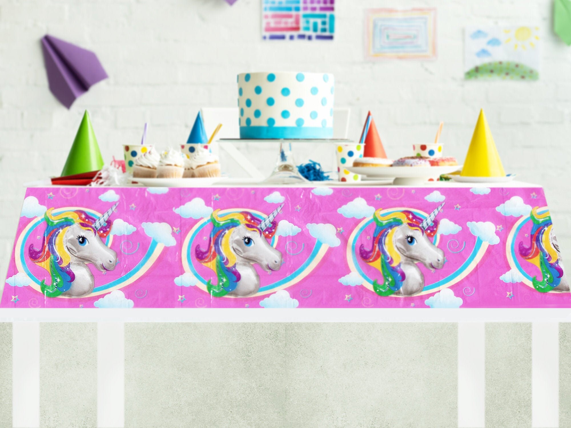 Unicorn Tablecloth Unicorn Party Supplies Unicorn Gifts for Girls Unicorn Birthday Decorations Unicorn Party Favors Unicorn