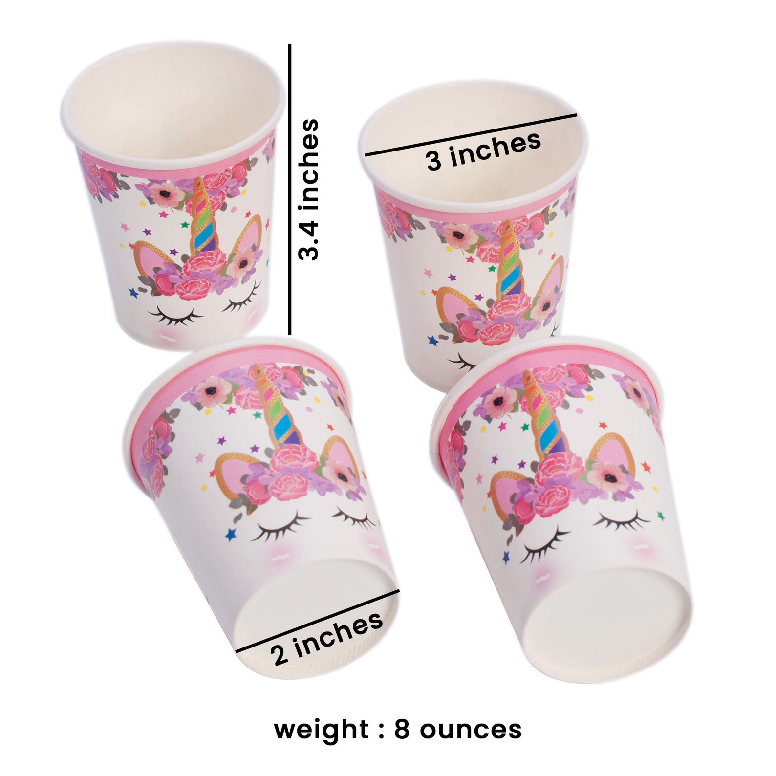 Unicorn Paper Cups 10 Pack Unicorn Party Supplies Unicorn Etsy