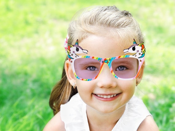 Unicorn Girl Child Sunglasses, Unicorn Party Supplies, Unicorn