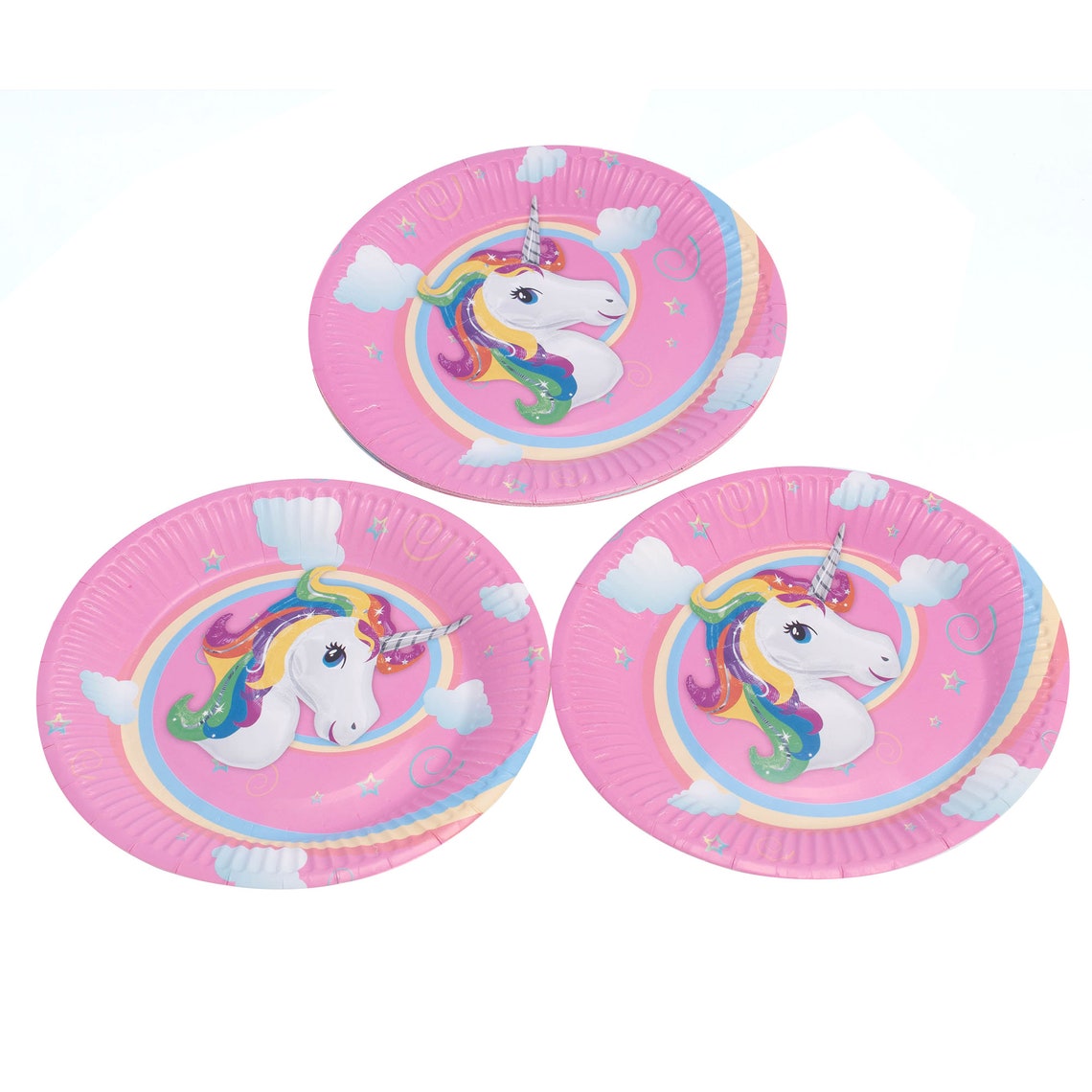 Unicorn Paper Plate 7 Inch 10 Pack Unicorn Party Supplies Etsy