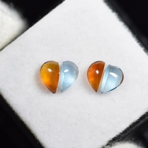 Cabochon di citrino e topazio SPLIT! Tutto materiale brasiliano