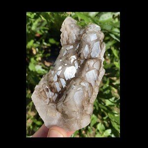 Elestial Smoky Quartz crystal cluster from Brazil, all natural