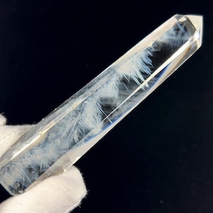 Blue Angel Feather &quot;Tyndall Quartz&quot; polished crystal, rare top grade material from Madagascar