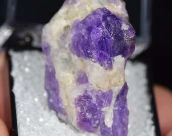 HACKMANITE, UV reactive mineral with "Tenebrescence," high grade crystal on matrix specimen