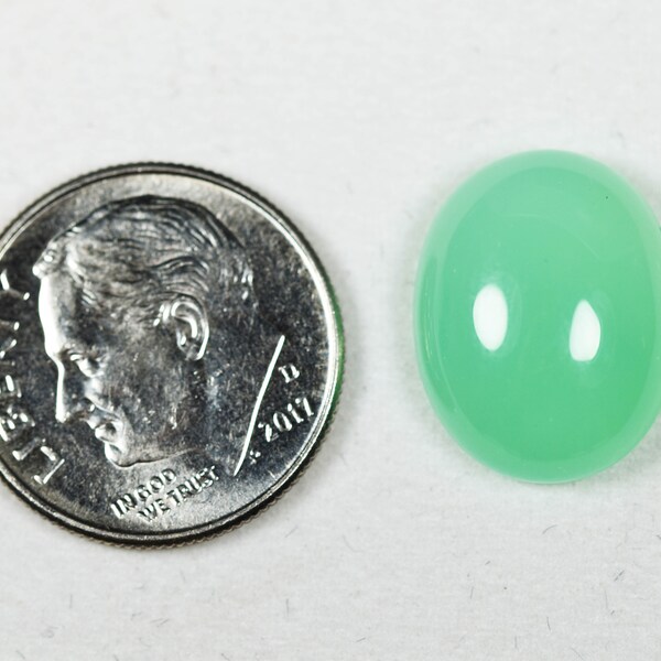 Australian Gel Chrysoprase from the famous Marlborough Mine, gemmy designer cabochon