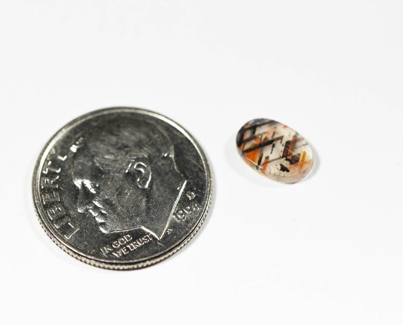 Rainbow Lattice Sunstone cabochon, top grade material from Australia image 2