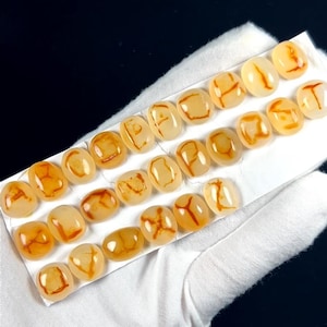 Alphabet Agate cabochon set! Rare!