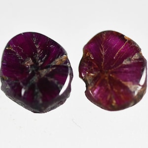 Trapiche RUBY cabochon pair, rare and old stock