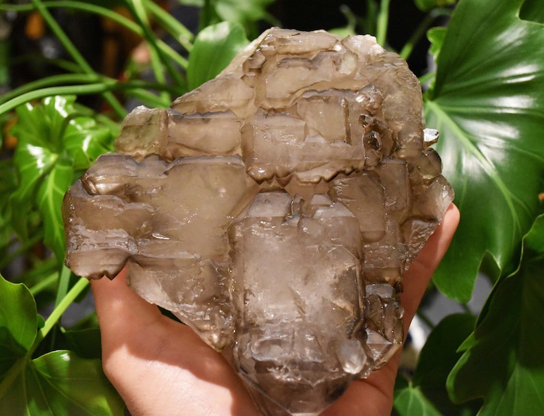 Elestial Smoky Quartz crystal from Brazil