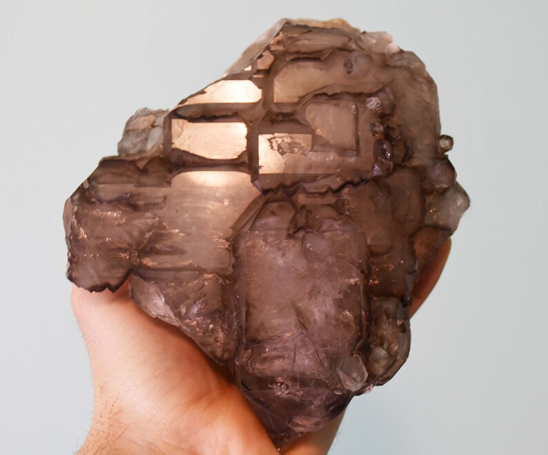 Elestial Smoky Quartz crystal from Brazil