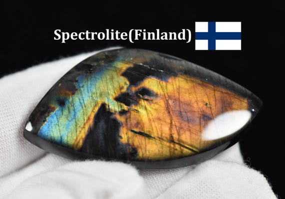 Spectrolite! High grade designer cabochon from Finland!