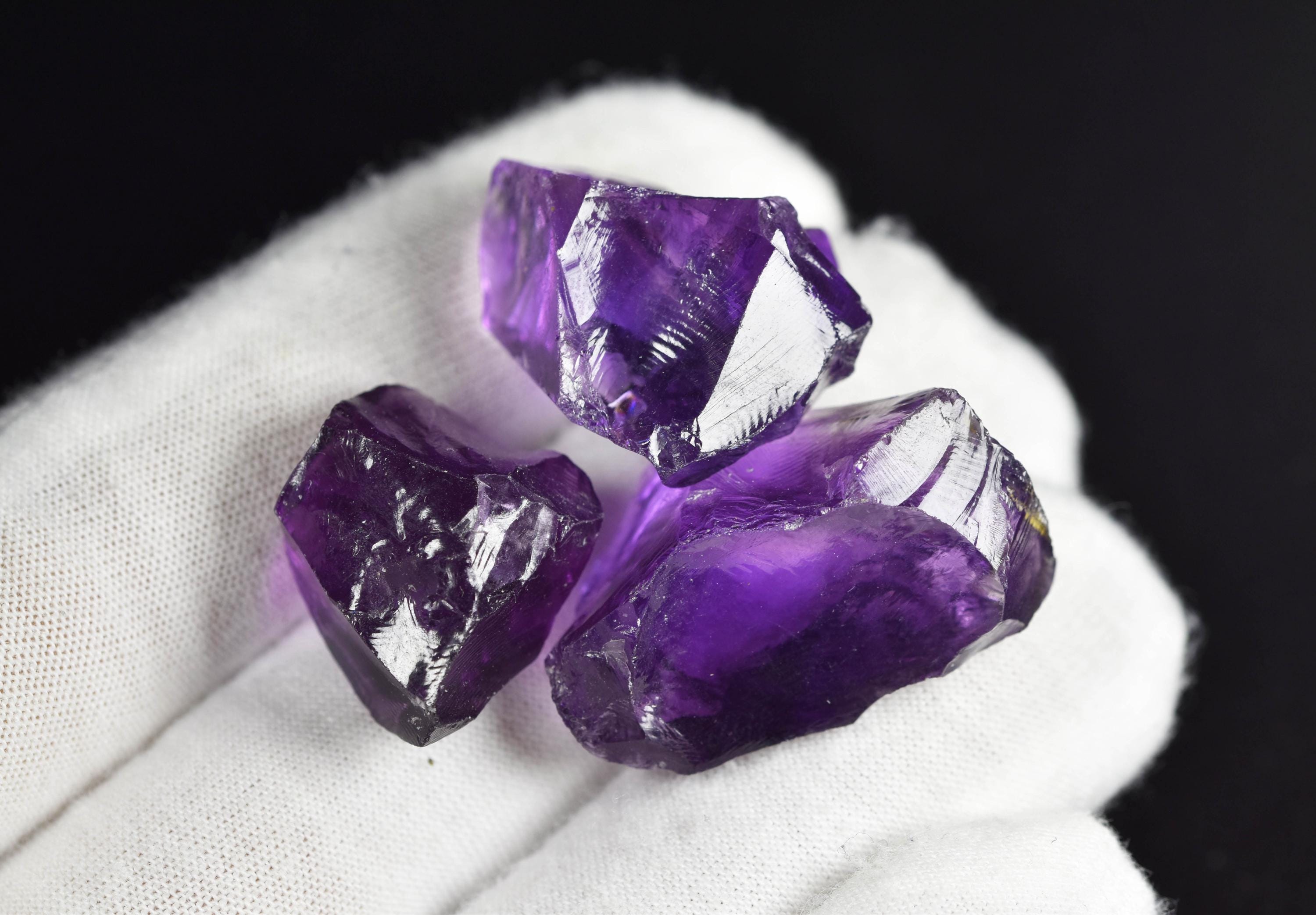 ブラジル産アメジスト原石、高品質標本3点 - Etsy 日本