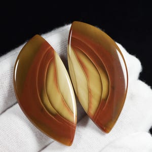 Bruneau cabochon pair, unique coloration!