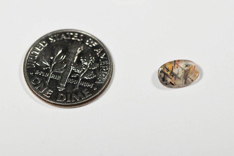 Rainbow Lattice Sunstone cabochon, top grade material from Australia image 7