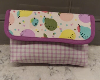 Makeup Bag with Brush Holder. Makeup Bag. Cosmetic Bag. Makeup Organizer. Travel Bag.