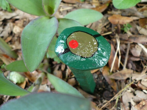 Cocktail Olive Recycled Railroad Spike Plant Decoration Pot Etsy