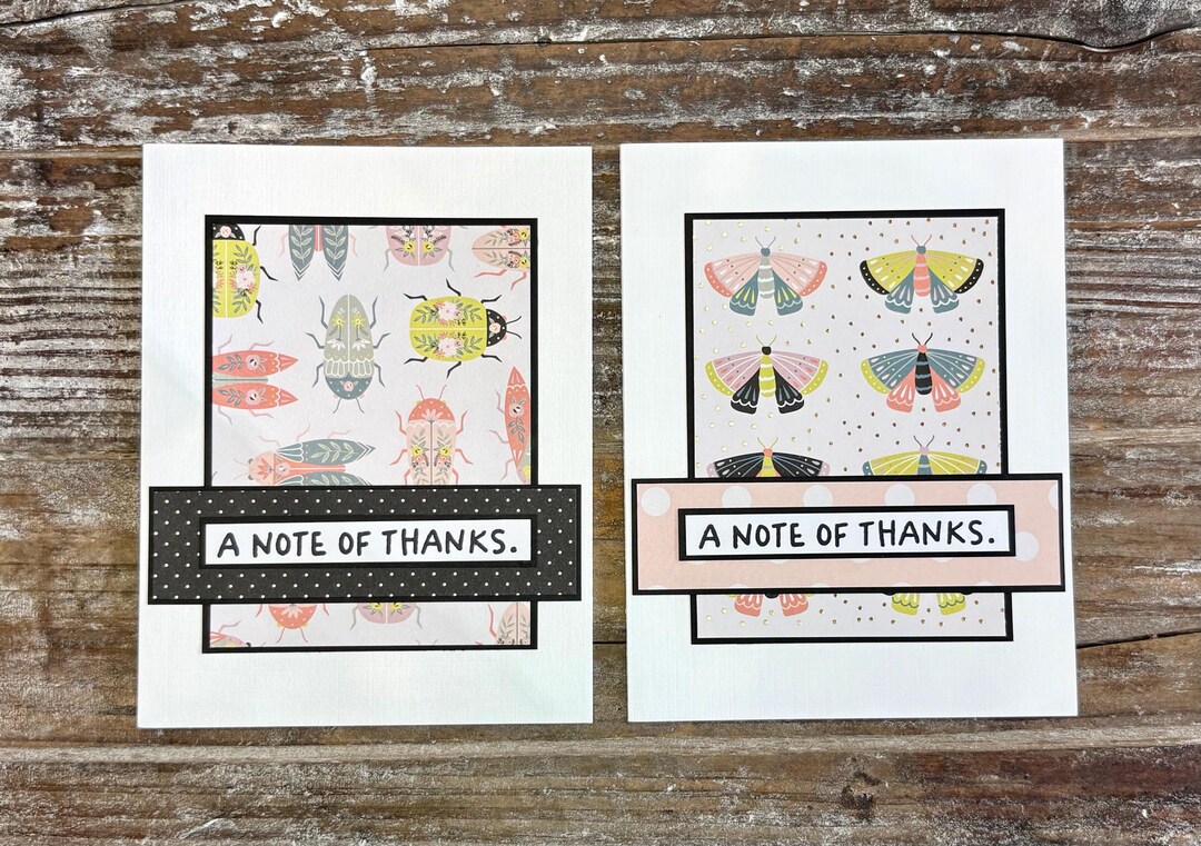 A Note of Thanks Card - Thank You Cards - Etsy