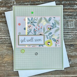 Floral Get Well Soon Card - Feel Better Card - Wishing You Well Card