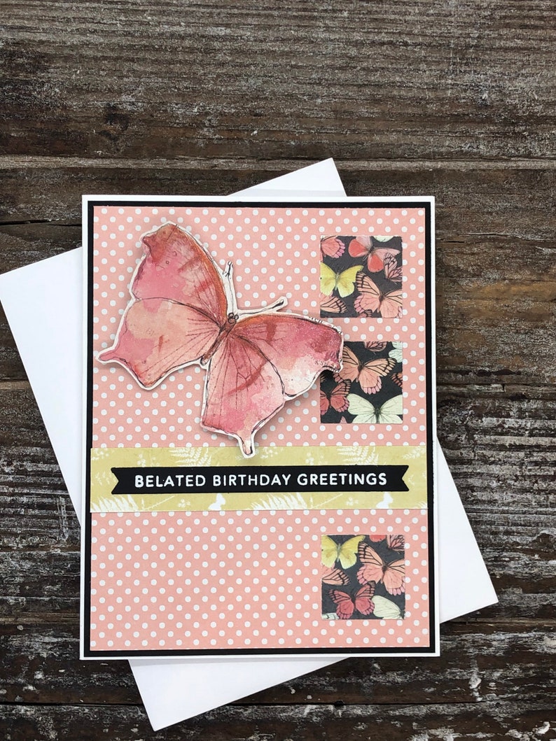 Floral Butterfly Card Set - Handmade Greeting Cards, Encouragement - Etsy