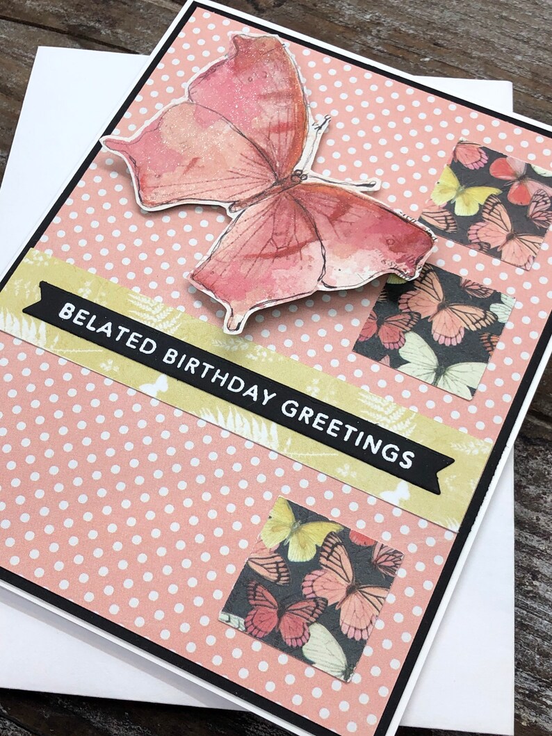 Floral Butterfly Card Set - Handmade Greeting Cards, Encouragement - Etsy