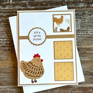 Spring Chicken Birthday Card - Birthday Card For The Chicken Lovers - Punny Chicken Birthday Card