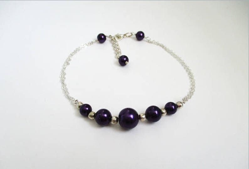 Dark Purple Bridesmaid Jewelry Gift Set Bridal Party Jewelry Bridal Gifts Bridal Party Gifts Maid of Honor Gift Bridesmaid Gift