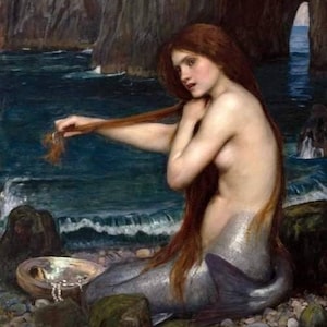 Mermaid, waterhouse, fine art print, Giclee prints, archival, renaissance
