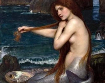 Mermaid, waterhouse, fine art print, Giclee prints, archival, renaissance