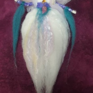 CUSTOM MADE White fairy, faries, magical art, witchy art, fae, fairy doll, fairy sculpture, felted fairy, geodes, witchy art, magic, mobile
