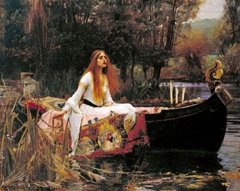 Lady of Shalott, museum prints, fine art printing, romanticism, pre-Raphaelite, art,