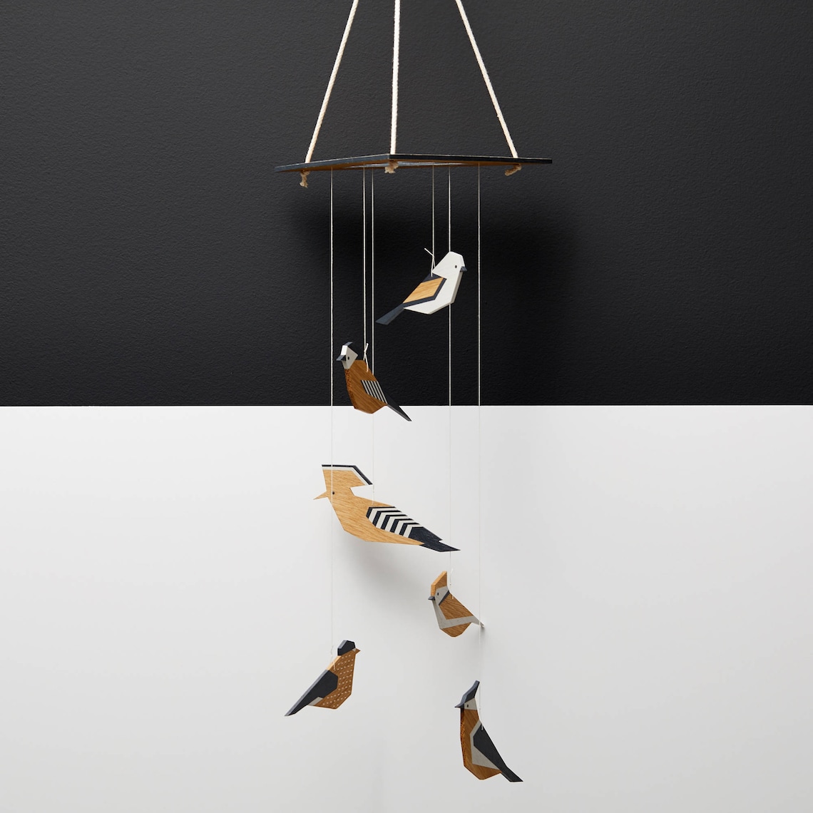 Baby mobile Black and White Mobile wooden decoration Etsy