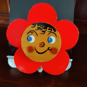 Rare Antique Steinbach Music Box Germany Pull String Children Flower Face WORKS!