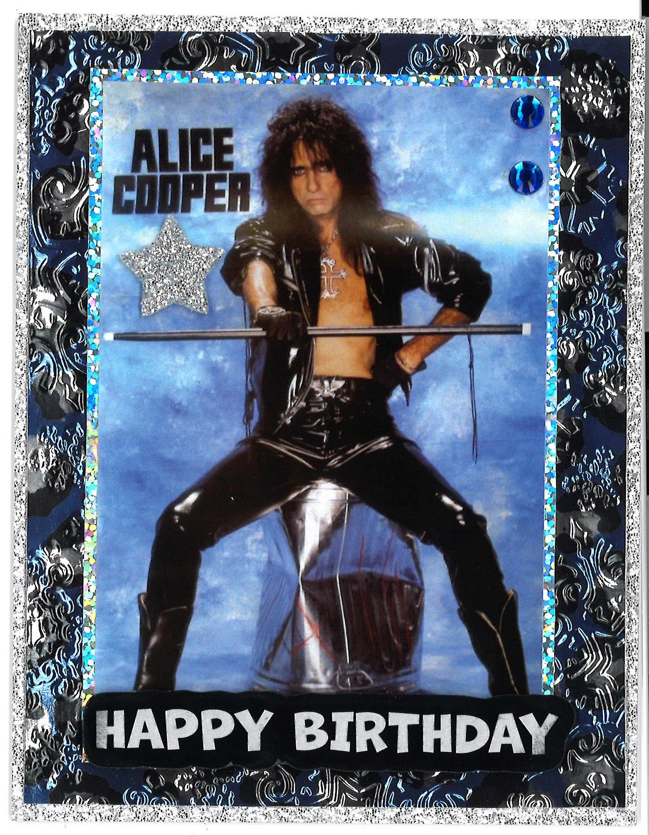 Alice Cooper Birthday Card - Etsy