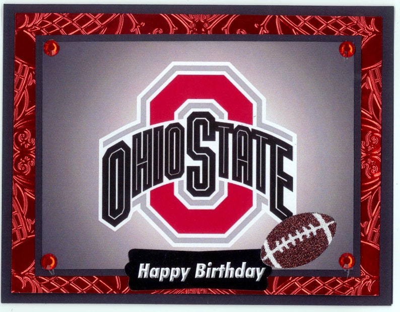 Ohio State Birthday Card Etsy