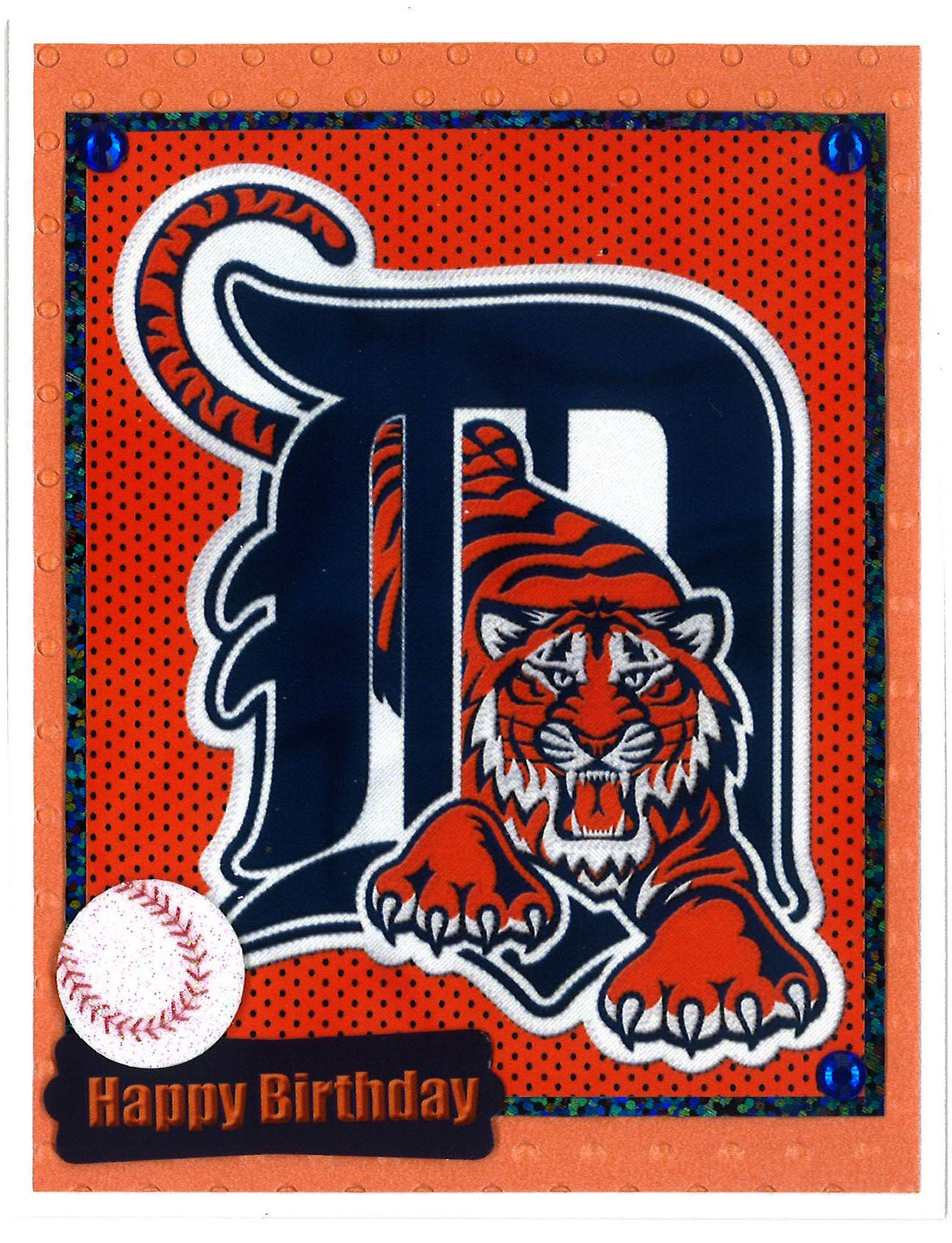 Detroit Tigers Birthday Card
