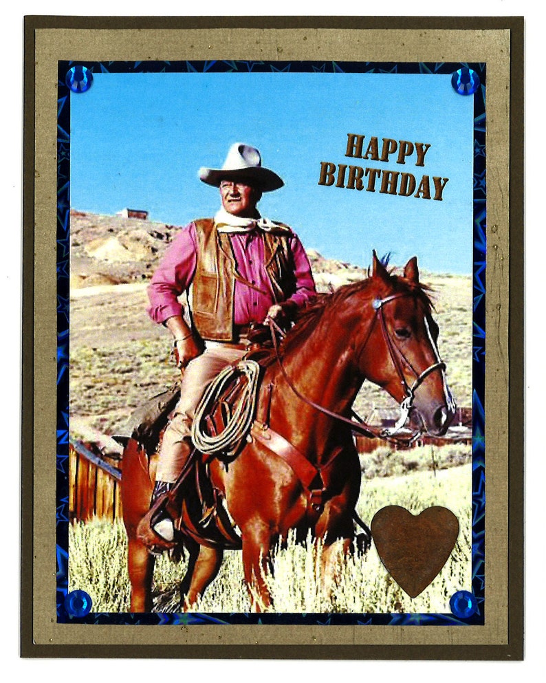 John Wayne Birthday Card Etsy