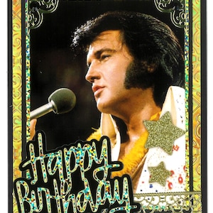 Cartão de aniversário do Elvis