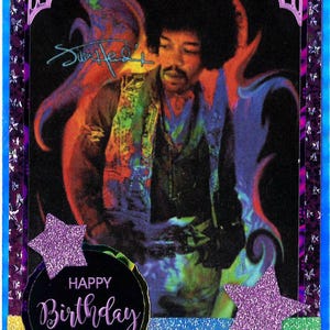 Cartão de aniversário de Jimi Hendrix