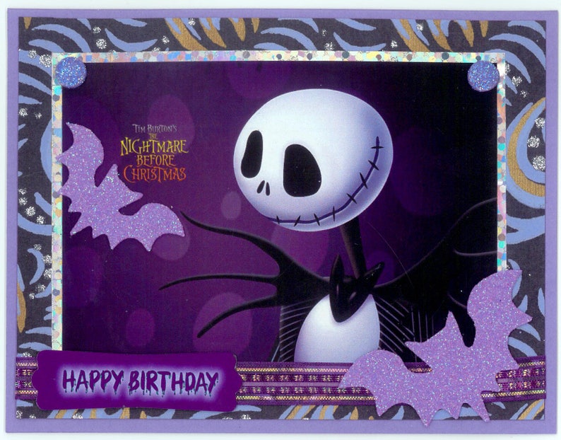 Jack Skellington Birthday Card Etsy Jack Skellington Birthday Card Etsy