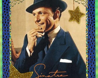 Tarjeta azul de Frank Sinatra para cualquier ocasión