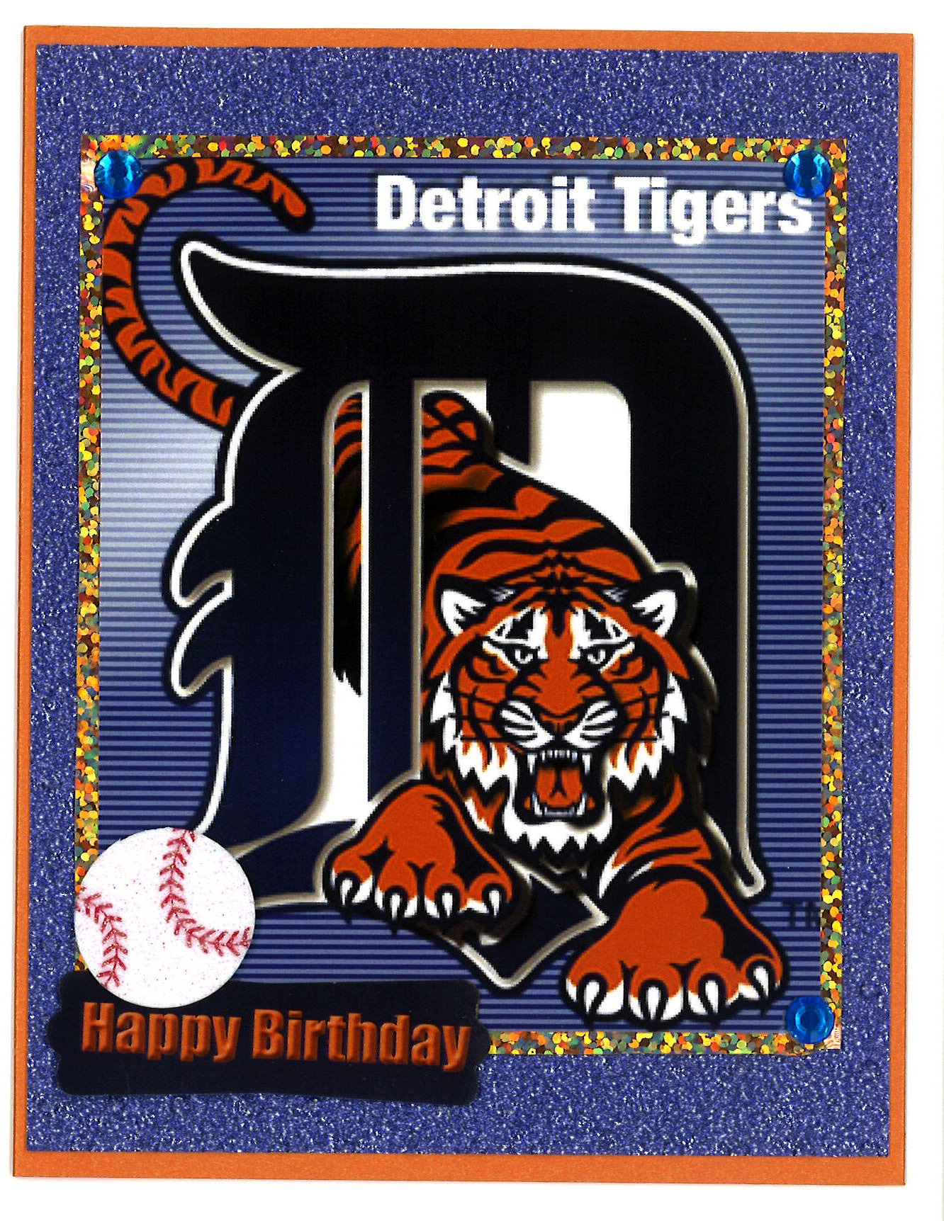 Detroit Tigers Birthday Card - Etsy