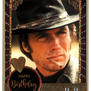 Cartão de aniversário Clint Eastwood