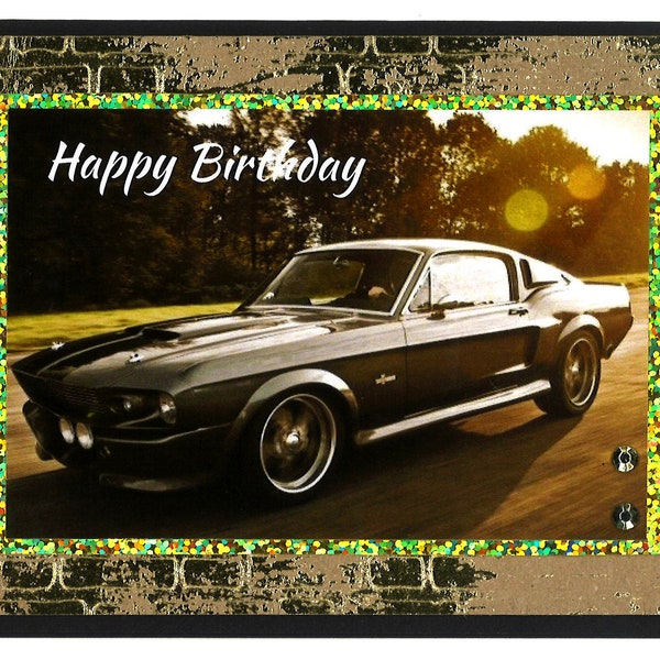 Mustang Birthday Card