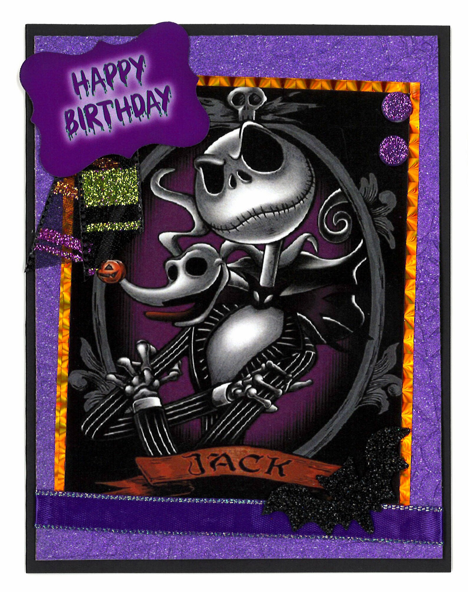 Jack Skellington Birthday Card Etsy