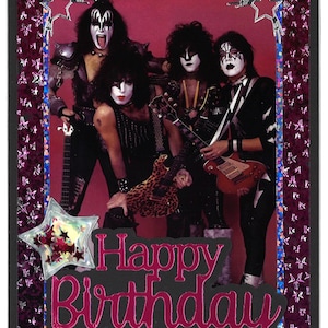 Cartão de aniversário KISS