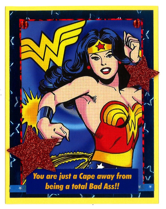 Wonder Woman Birthday Card | Etsy